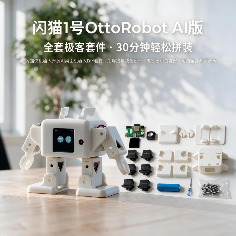 Flashcat Technology Official Ottorobotai Desktop Robot Chat DIY Kit Gift Geek Development Flashcat Technology Official Ottorobotai Desktop Robot Chat DIY Kit Gift Geek Development