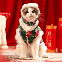 Зеленый северо -восточный большой пиджак Big Blossom+Шляпа Пятно быстрые волосы