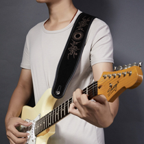  Amumu Amumu suede cowhide Embroidery Acoustic Guitar strap New Electric Guitar bass Piano strap Classic