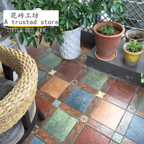 American pastoral style antique brick wall brick Wood grain tile Floor tile Kitchen bathroom balcony to climb the wall 300