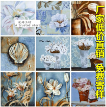 Tiles 200 European-style restaurant non-slip floor tiles Kitchen background wall tiles Ink painting hand-painted bathroom flower tiles