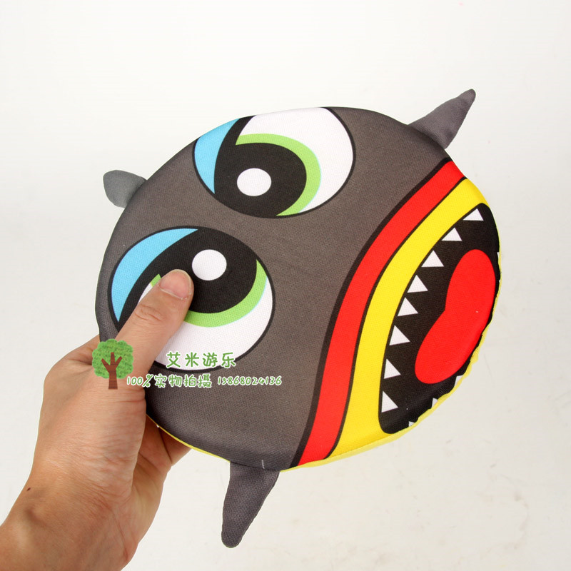Kindergarten Early Teach Cloth Made Soft Sponge Flying Disc Beach Play Water Toy Children Safe Flying Disc Cartoon Animal Frisbee