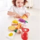 Mô phỏng nồi gỗ kết hợp chơi đồ chơi nấu ăn nhà bếp cuộc sống giỏ trái cây cắt để xem bánh trứng giả - Đồ chơi gia đình