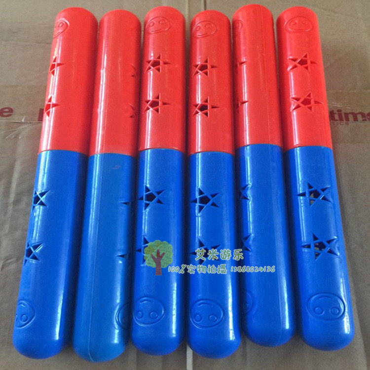 Relay stick kindergarten gymnastics stick sound plastic color stick children's sports fitness equipment children's morning exercise fitness stick