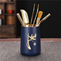 Tea ceremony six gentlemen brass kung fu tea set accessories set Daquan 6 gentleman making tea tools tea knife tea clip tea wash