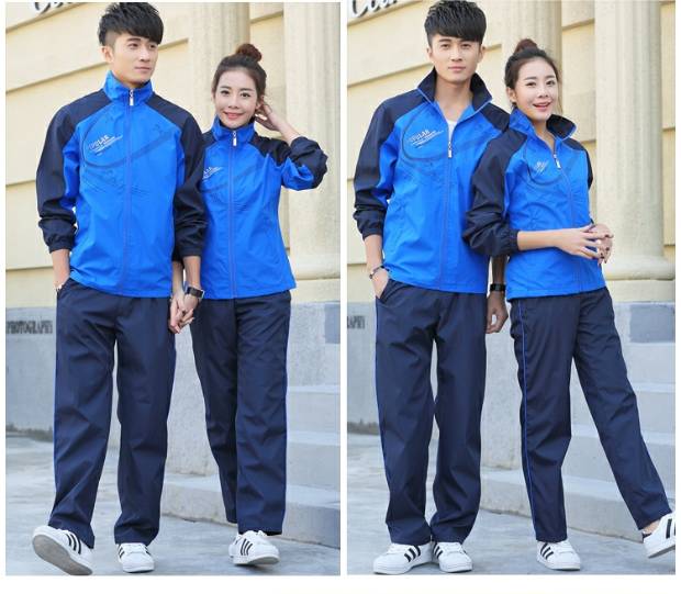 Mùa xuân và mùa thu nam và nữ thể thao phù hợp với mùa hè tay ngắn chạy đôi thoáng khí trẻ trung và áo khoác dài tay trung niên mỏng - Thể thao sau bộ thể thao nữ lining
