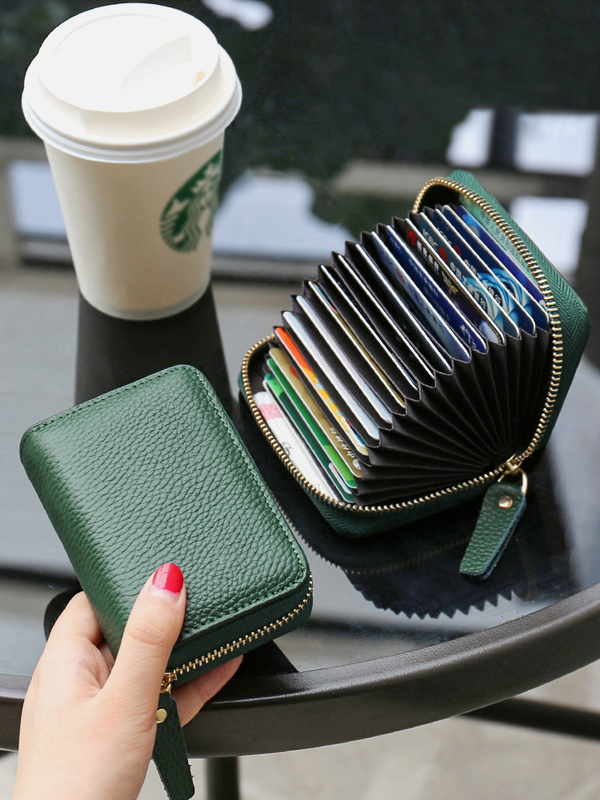 Genuine Leather Compact Card Holder for Women 2025 New Coin Purse Ultra-Thin Large Capacity Multiple Card Slots Exquisite Fashionable High-End Feel
