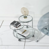 Северный легкий роскошный обеденный стул Домохозяйство Прозрачное кресло Стул Стул из нержавеющей стали.