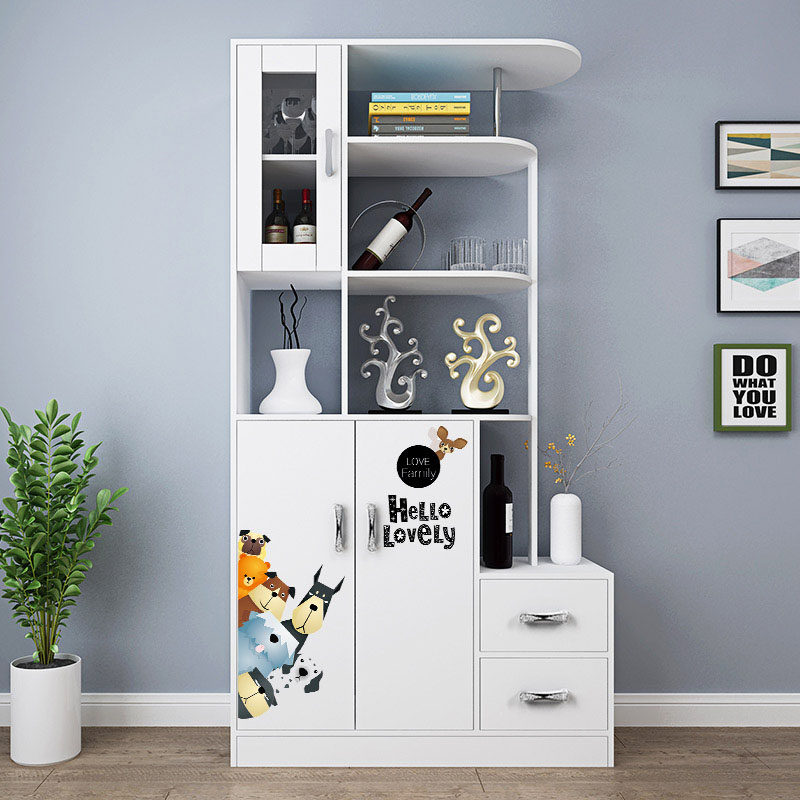 Double-sided wine cabinet porch cabinet modern minimalist living room small apartment screen shoe cabinet integrated against the wall entrance partition cabinet