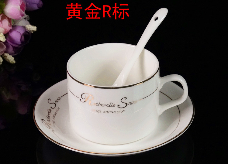 Bộ tách cà phê châu Âu Bộ tách cà phê bằng sứ xương Bộ 3 mảnh sáng tạo cốc cà phê bằng gốm sứ tùy chỉnh logo - Cà phê ly uống cà phê đẹp