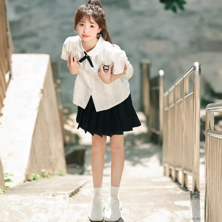 Taiwan School Uniform, National Taiwan University High School Embroidered Shirt, Girly Photo Shoot Shirt, Japanese Style College Jk Uniform Set