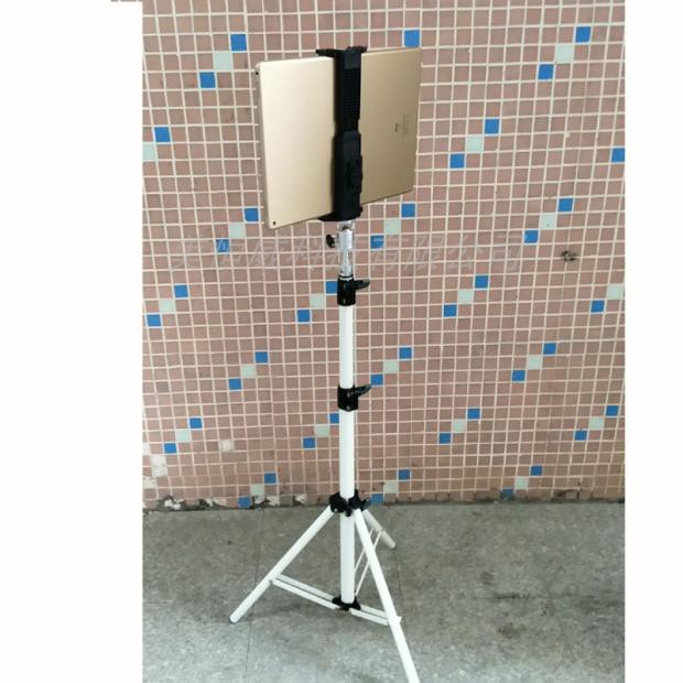 Mobile phone live tripod suitable for large screen 12 9 inch Ipad Pro flat outdoor self-flapping triangular bracket clip