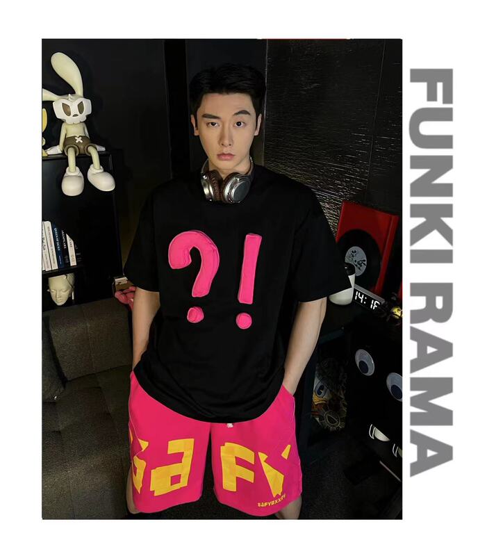 Guoyiju - Summer Versatile T-Shirt with a Touch of Surprise and Design, Loose American Casual Style, Couple's Short-Sleeve T-Shirt