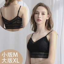 New full lace beauty back latex cotton thin chest bandeau bra adjustable thin shoulder strap womens underwear