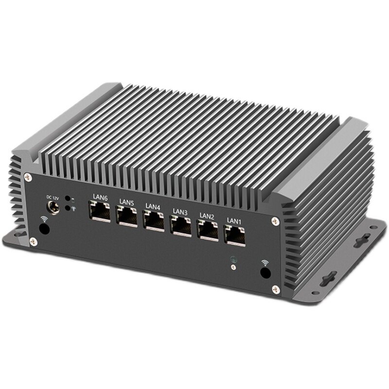 Industrial Personal Computer Host Desktop Computer Mini Fully-closed No Fan Dual-port Dust-proof Embedded Industry Cool Rui i3