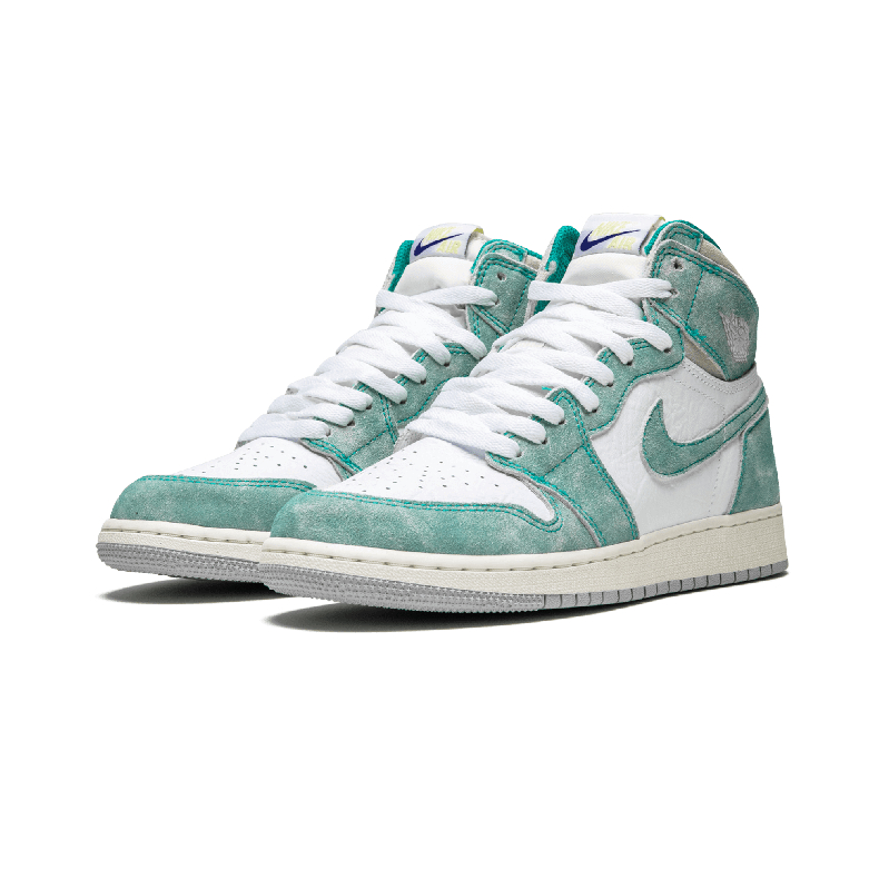 Air Jordan 1 GS AJ1 Giày nam và nữ Thế hệ Giày bóng rổ cao cấp Hồ xanh 575441 311 - Giày bóng rổ giày bóng rổ đẹp