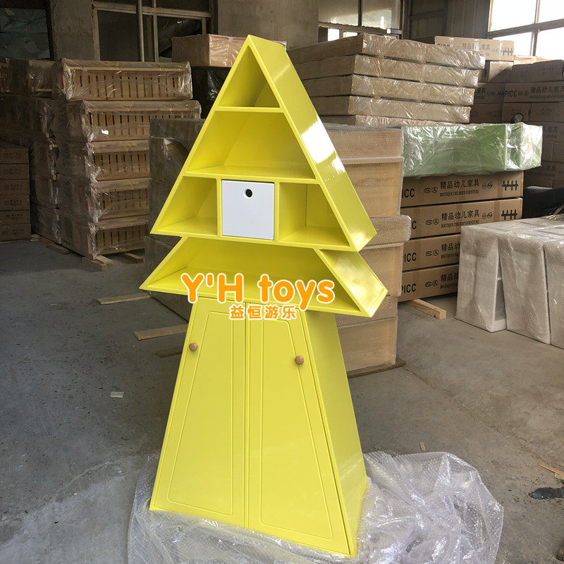 Christmas Tree Children's Bookshelves Kindergarten Plotbook Bookshelves Shelves Shelves Library Children Reading Area Bookcase Composition