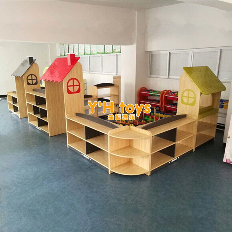 Kindergarten Children's Wooden Cartoon Combined Cabinet to Cabinet of Premature Diocese Cabinet