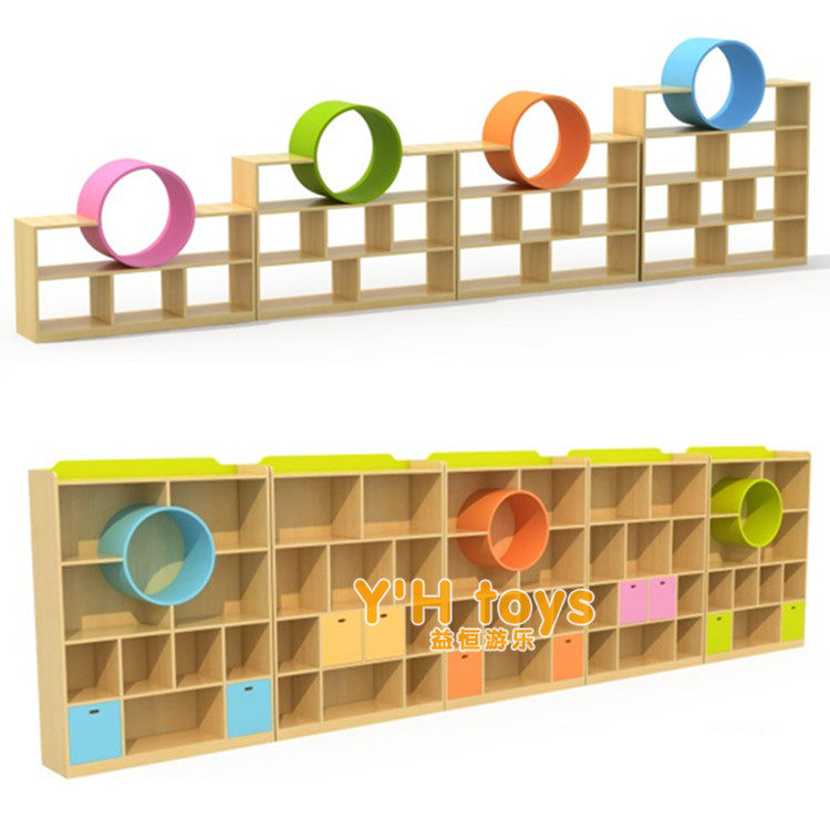 Multifunctional combined display rack kindergarten children's storage cabinet for display stand baby works display cabinet toy cabinet