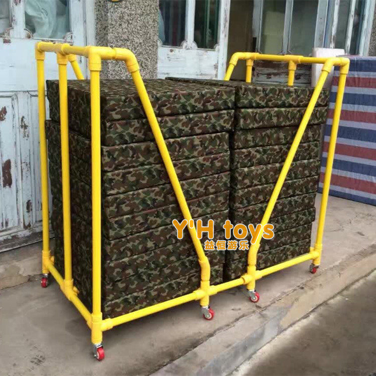 Removable gymnastic cushion containing floor frame nursery kindergarten Children's pipe rack floor cushion finishing plastic gymnastic cushion shelf