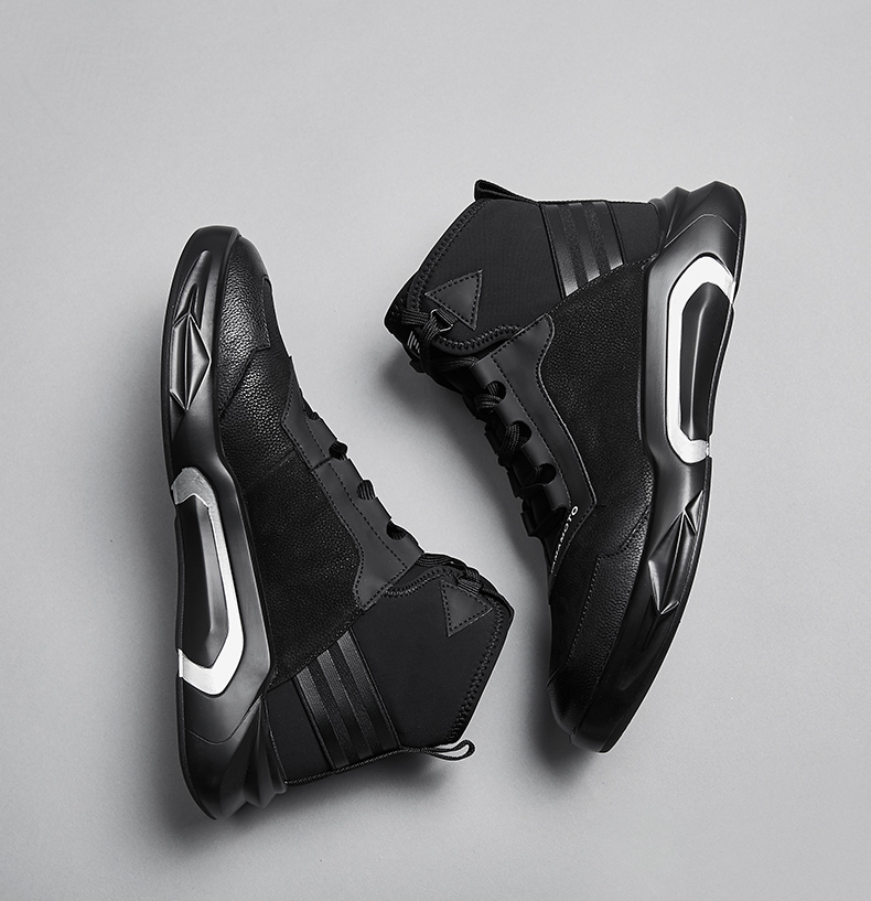 Giày nam mùa xuân Giày da cao cho nam Trạm châu Âu Thể thao giải trí của Anh - Giay cao giày sneaker