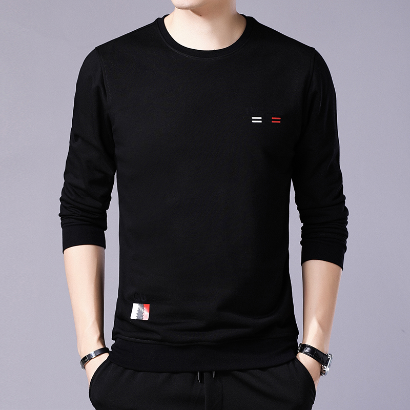 Ice Silk T-shirt Male Long Sleeve Thin summer beating undershirt Modale spring trendy blouse with pure cotton T-shirt