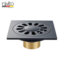 nivito fine copper square bathroom kitchen bathroom insect-proof anti-return water deodorant floor drain cover core black