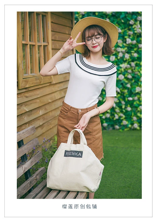 Hàn quốc hoang dã túi vải túi xách vai túi lớn túi xách đơn giản túi Messenger văn học phụ nữ túi mua sắm túi