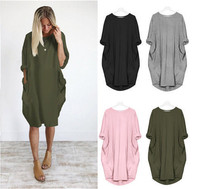 WOMEN DRESS S-5XL 2019 Autumn Casual Ladies Loose Dresses