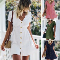 WOMEN SUMMER CASUAL LOOSE T is RTS Dress Lady Blouse Dresses