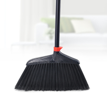 Bristle broom Plastic wire broom ground brush dust broom hotel black long handle soft brush water broom Single