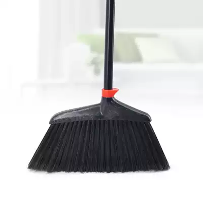 Hard Hair Broom plastic silk broom floor brush dust removal broom hotel black long handle soft wool sweeping big broom single