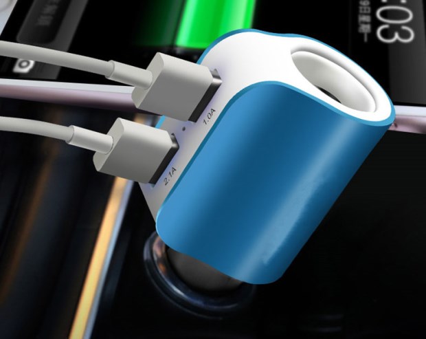 Sạc xe hơi một cho ba điện thoại di động với đầu sạc nhiều cổng xốp 3 cổng USB sạc xe hơi 2A nhanh - Phụ kiện điện thoại trong ô tô giá đỡ điện thoại ô to