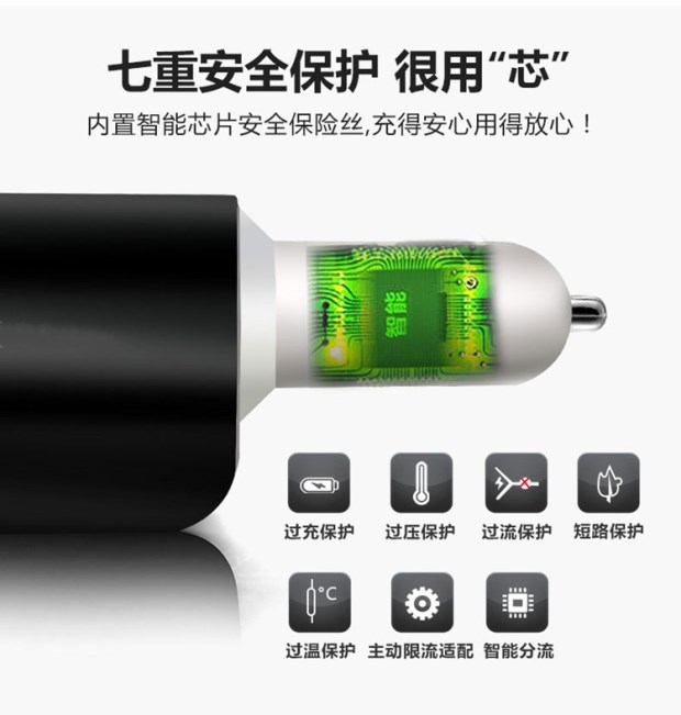 Sạc xe hơi một cho ba điện thoại di động với đầu sạc nhiều cổng xốp 3 cổng USB sạc xe hơi 2A nhanh - Phụ kiện điện thoại trong ô tô giá đỡ điện thoại ô to