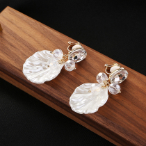Korean retro shell petals temperament Super Fairy earrings personality versatile earrings earrings earrings personality versatile earrings earrings earrings female