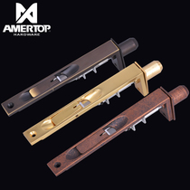 All-copper latch mother door Heaven and Earth latch concealed door wooden door antique door buckle double door latch Nordic