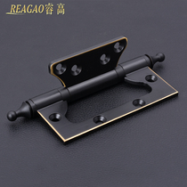 Pure copper hinge black slotted silent wooden door door folding loose leaf full copper antique letter hinge