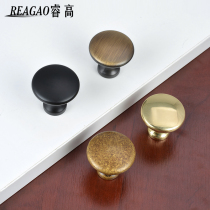 Light luxury handle gold wardrobe cabinet door single hole Chinese pure copper wardrobe cabinet modern American drawer brass handle