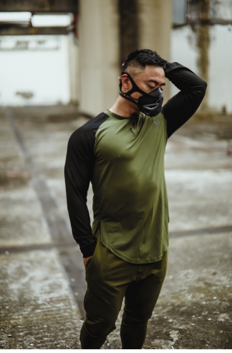 MAXATTACK quần áo thể thao dài tay mùa thu và mùa đông dài tay lệch vai cổ áo tập thể dục giản dị áo thun thể thao hàng đầu - Áo phông thể thao áo thun tanktop nam