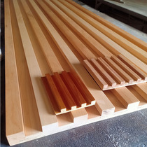 Custom solid wood grille board Great wall board wall panel background wall wood veneer decorative board Decorative strip wood trim log