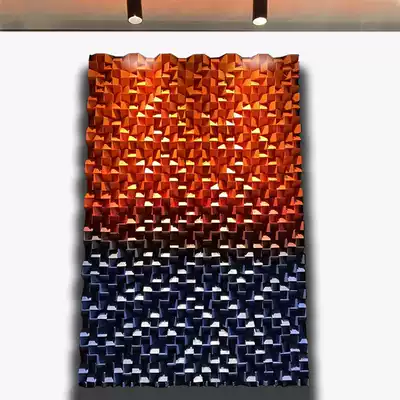 3D three-dimensional wood solid wooden horse Saike spell painting TV background wall decoration painting physical hanging painting entrance diffusion plate