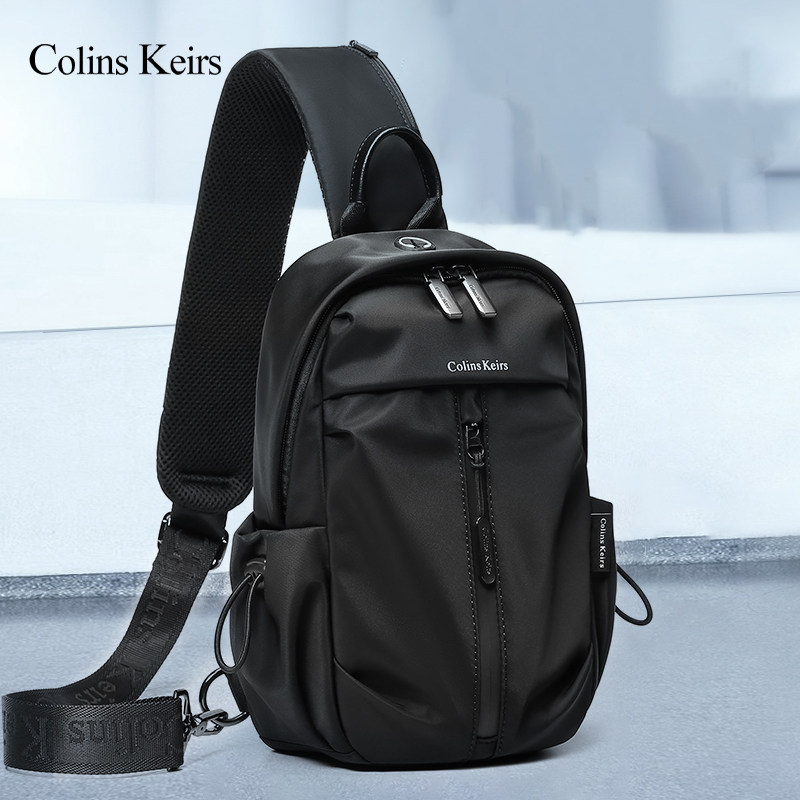 Colins Keis Men's Bag Chest Bag Male Multifunction Diagonal Satchel Boomer Leisure Business Sails Cloth Bag Single Shoulder Bag Man-Taobao