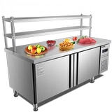 格盾 Холодильник холодный шкаф для бизнес -холодильника Flat Cold Servation Preservation Water Bar кухонная морозильница Workbench