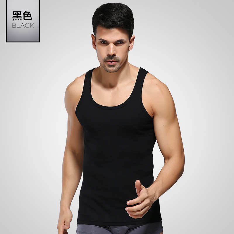 Mens vest mens áo tinh khiết màu bông cơ thể mòn hè vest.