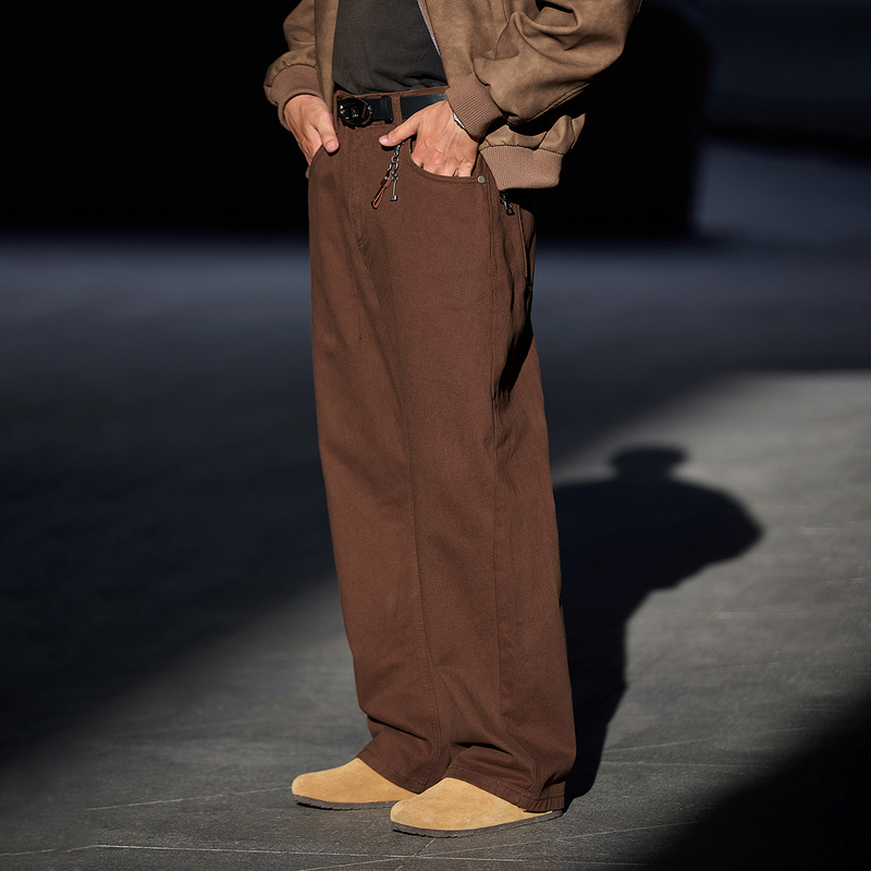 Men's Straight-Leg Casual Pants, Loose American Retro Style Long Pants, 2025 New Men's Pants, Commuter Workwear Pants