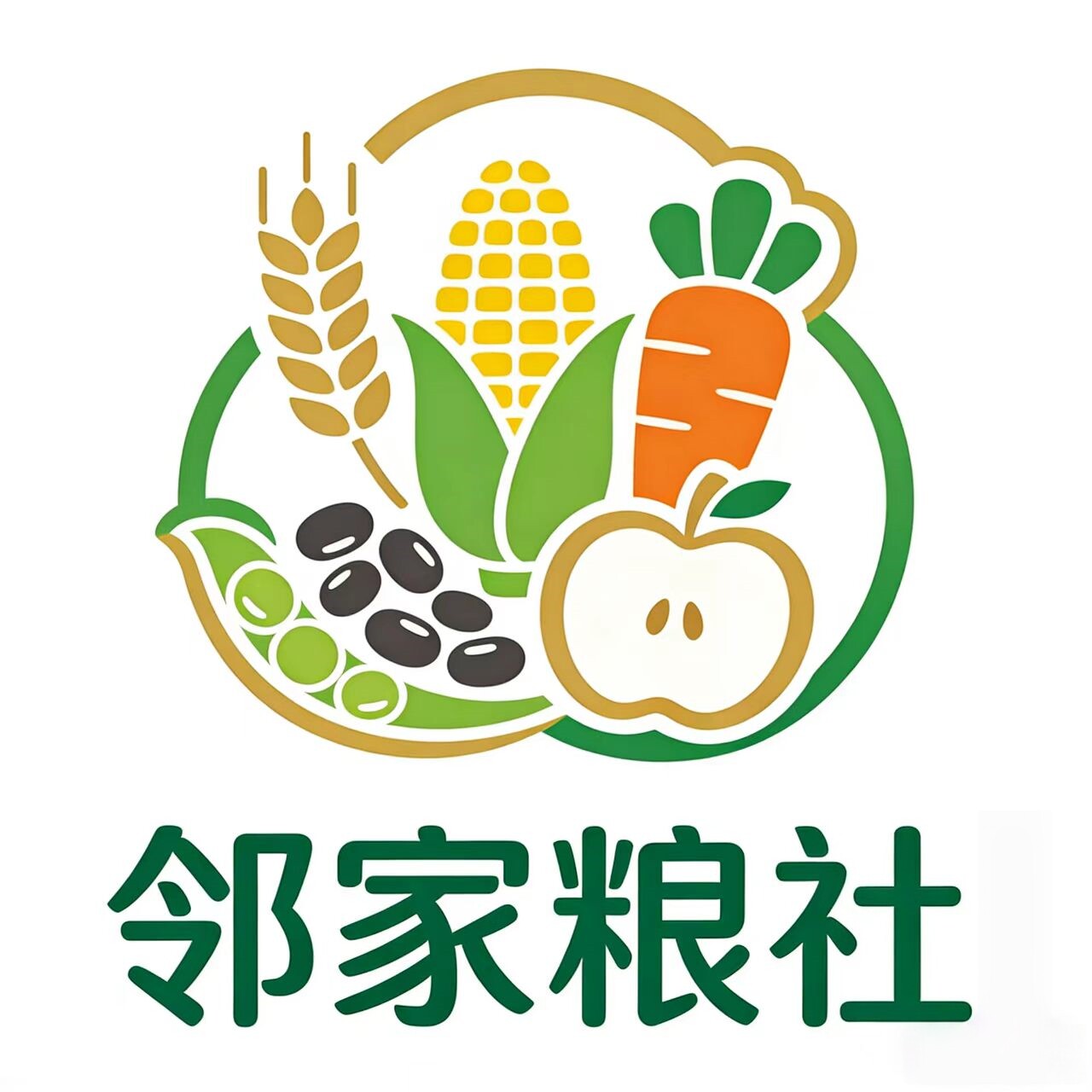 邻家粮社的LOGO