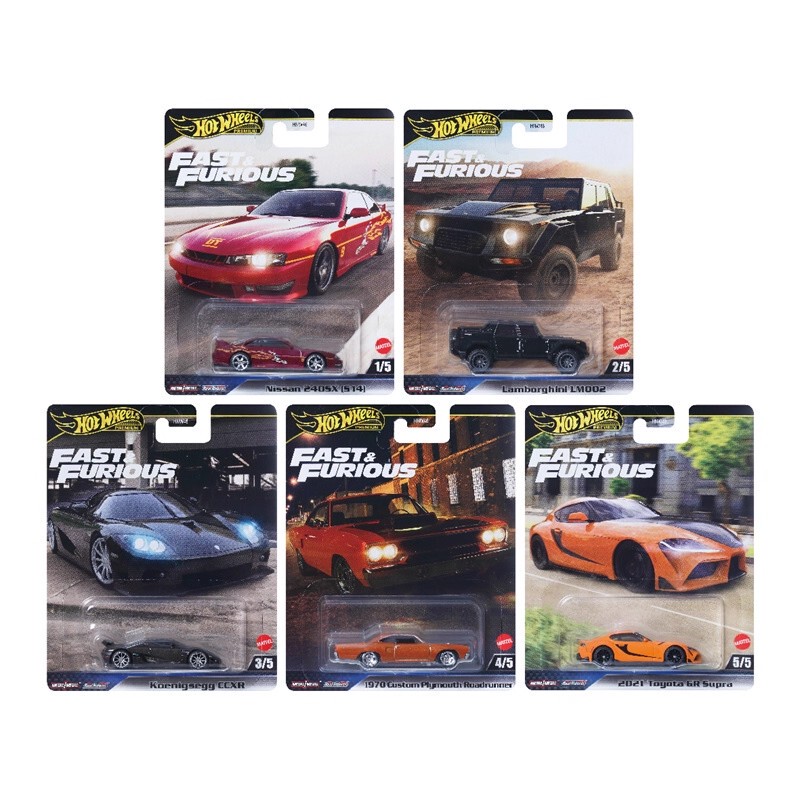 Hot Wheels Fast and Furious Simulation Alloy Car Model Children's Toy Car Koenigsegg Toyota Supra