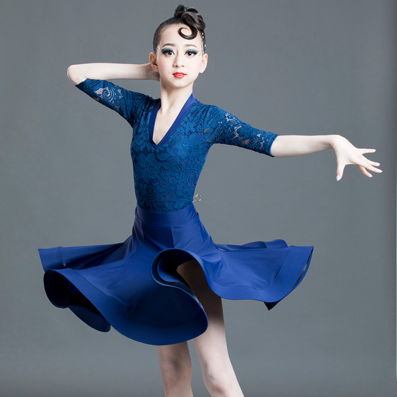 2021 new Latin dance clothing girls and children practice clothing competition clothing performance clothing performance clothing practice clothing set