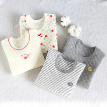 Winter thickened childrens autumn clothes underwear baby three-layer warm coat childrens cotton long sleeve bottom two pieces