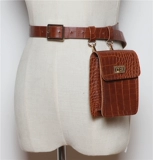 Брендовая небольшая небольшая сумка, ретро сумка через плечо, черная поясная сумка, нагрудная сумка, крокодиловый принт